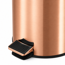 Ver imagem 3 de Lixeira Inox Redonda c/Pedal 20L. Polido Mood - Red Gold