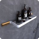 Ver imagem 1 de Suporte Porta Shampoo Para Banheiro Branco e Gold Empire