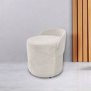 Ver imagem 1 de Puff Decorativo com Encosto Forma Orgânica Bouclé Yuri