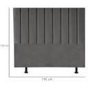 Ver imagem 3 de Cabeceira Estofada de Cama Casal King 195 Cm Sophia Corino:cinza