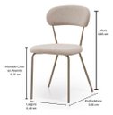 Ver imagem 7 de Kit 2 Cadeiras Jantar Moderna Design Lançamento:off White/champagne