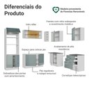 Ver imagem 4 de Armário de Cozinha Completa de Canto 399 Cm Branco/cinza Lux Madesa 01