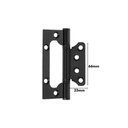 Ver imagem 3 de Dobradiça 4x3 de Sobrepor com Aba Embutida Aço Inox Preto Blister com 3un Única