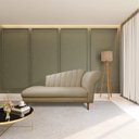 Ver imagem 2 de Divã Recife Suede Marrom Rato 165 cm Pés Chanfrado Castanho - D'Rossi DRossi