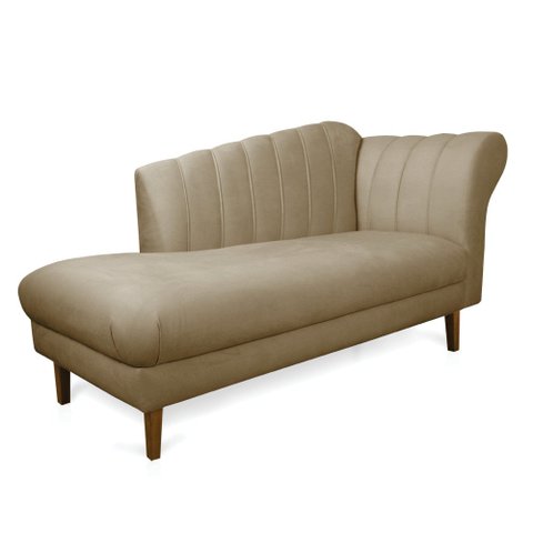 Divã Recife Suede Marrom Rato 165 cm Pés Chanfrado Castanho - D’Rossi