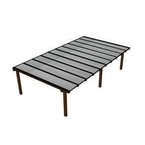 Kit Policarbonato Cinza Refletivo 6mm 7,00m X 6,00m - Perfis Naturais
