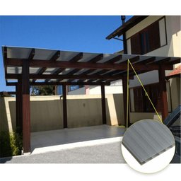 Kit Policarbonato Cinza Refletivo 6mm 7,00m X 6,00m - Perfis Naturais - 3