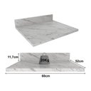 Ver imagem 2 de Tampo Mdp 25mm para Balcão de Cozinha 60cm Multimóveis Cr20427 Mármore Branco
