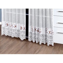 Cortina Pia Vitro Renda Cozinha Café 1,60x0,80 Alt - 5