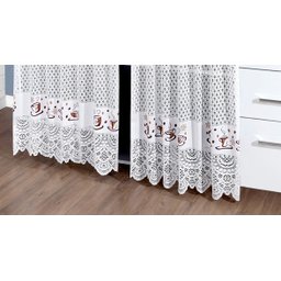 Cortina Pia Vitro Renda Cozinha Café 1,60x0,80 Alt - 6
