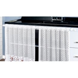 Cortina Pia Vitro Renda Cozinha Café 1,60x0,80 Alt - 4