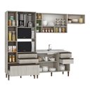 Ver imagem 2 de Cozinha Modulada Completa New 283 Cm Balcão Pia Armário Torre Nicho Forno Mdp Legno - Clicklar