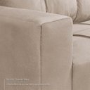 Ver imagem 6 de Sofá de Canto com Chaise Ibarra Suede Velut Bege - King House