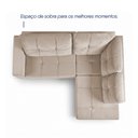Ver imagem 5 de Sofá de Canto com Chaise Ibarra Suede Velut Bege - King House