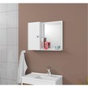 Ver imagem 4 de Armário para Banheiro com Espelho Maia 1 Porta MDP 57cm Branco Bechara Móveis