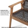 Kit com 2 Poltronas Trançadas em Madeira Eucalipto - Jatobá/Preto - 2