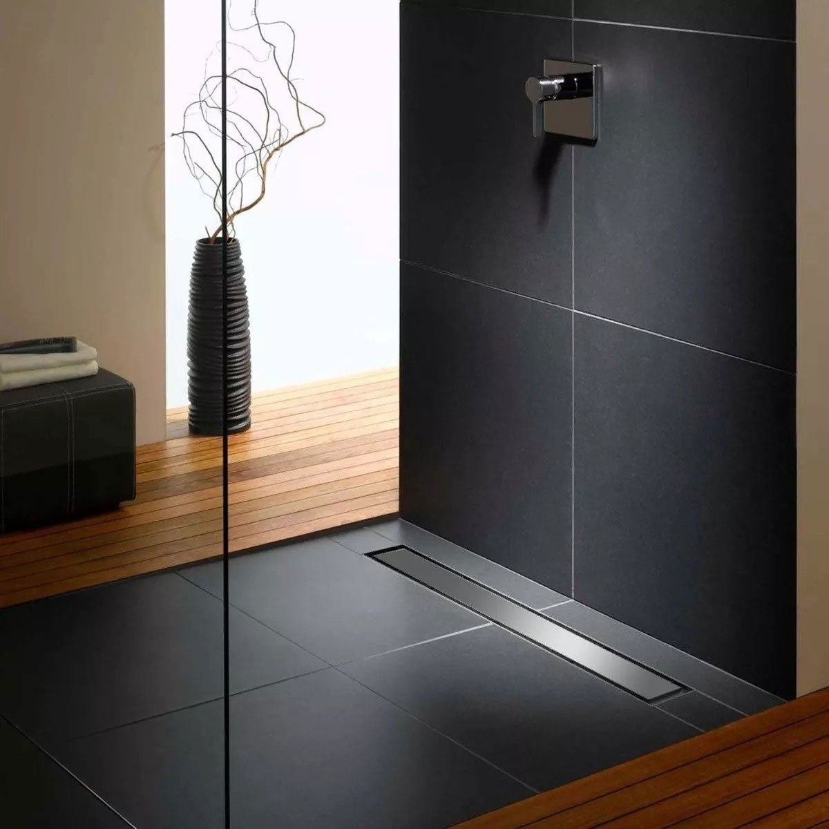 Ralo Linear Oculto 50cm Inox Banheiro Lavabo Invisivel Anti Odor Anti Inseto Higienico Seguro Resist - 3