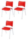 Ver imagem 2 de Cadeira Iso Base Branco Escola, Escritório - Kit 3 Un