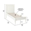 Ver imagem 5 de Cama Solteiro Madeira Pés Luiz Xv 60836 Hannover Linz Móveis - Branco