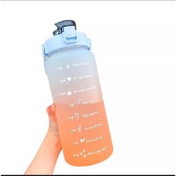 Garrafa Motivacional Anti-Vazamento 2 L Livre BPA - Azul - 1