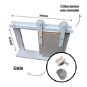 Ver imagem 3 de Kit Porta de Correr Fundo Primer 100x210 + Trilho Branco