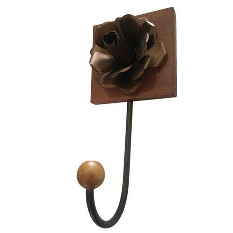 Cabide de Parede para Pano de Prato Artesanal de Ferro Rustico para Cozinha Libertas Rosas Artesanat