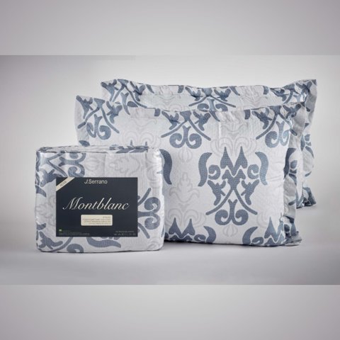 Kit Colcha Casal / Queen Montblanc Imperial Navy 3 Peças - J. Serrano