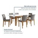 Ver imagem 6 de Conjunto Sala de Jantar 6 Lugares Retangular Tampo Vidro Base Madeira Maciça Mesa e Cadeiras Bella