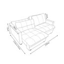 Ver imagem 4 de Sofá Cama Retrátil 220cm Kenai 2 Almofadas Couro Café G34 - Gran Belo