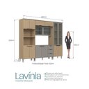 Ver imagem 6 de Cozinha Completa Lavinia 12 Portas 3 Gavetas MDP Bege Imperial Fume J Carvalho Móveis