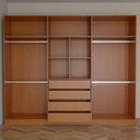 Ver imagem 6 de Guarda-Roupa Lorient 6 Portas 4 Gavetas com Espelho Freijó/Cinza - Panorama Móveis