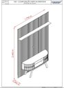 Ver imagem 2 de Painel Piso Teto com Bancada New Silverstone para Tv 65" Cinamomo/ Off White