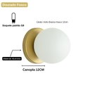 Ver imagem 3 de Arandela Luminária Lunar Globo 10 Cm Moderno Branco 005