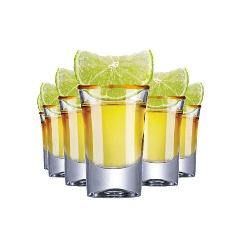 Kit 6 Copos Vidro para Tequila Dose Aperitivo 60ml Ole