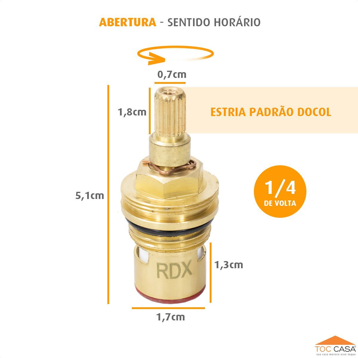 Reparo de Torneira 1/4 De Volta M22 Estria Docol VM Kit 04un - 3