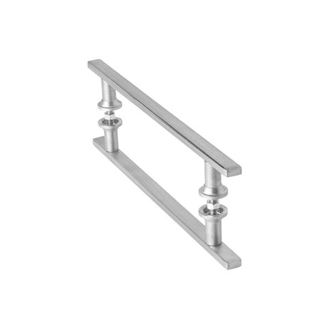 Puxador para Porta de Vidro Aço Inox Escovado 20cm Ms Fs