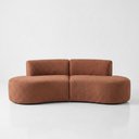 Ver imagem 3 de Sofá Orgânico Decorativo Módulo Curvo Savana Boucle Terracota  - Montanaris Decor