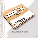 Ver imagem 5 de Placa de Banheiro Placas para Banheiro Feminino Masculino:branco - Homens 15x20