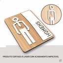 Ver imagem 6 de Placa de Banheiro Placas para Banheiro Feminino Masculino:branco - Homens 15x20