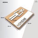 Ver imagem 2 de Placa de Banheiro Placas para Banheiro Feminino Masculino:branco - Homens 15x20