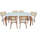 Ver imagem 3 de Conjunto Sala de Jantar Mesa Ester 160x90 Madeira Maciça 6 Cadeiras Manu