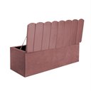 Ver imagem 2 de Calçadeira Baú Recamier Solteiro 100CM Alanis Suede Rosê - D A DECOR