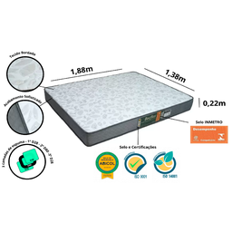 Colchão Espuma Becflex Titan Diamond Casal 1,38 M Firme - 2