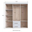 Ver imagem 4 de Guarda-roupa Solteiro Texas 6 Portas 2 Gavetas Branco - Doripel