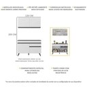 Ver imagem 4 de Armário de Cozinha Compacta 120cm Veneza Multimóveis V3687 Branco/Preto
