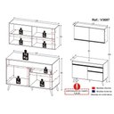 Ver imagem 5 de Armário de Cozinha Compacta 120cm Veneza Multimóveis V3687 Branco/Preto