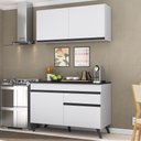 Ver imagem 3 de Armário de Cozinha Compacta 120cm Veneza Multimóveis V3687 Branco/Preto