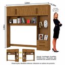 Ver imagem 3 de Guarda-roupa Casal Modulado 4 Portas com Cama Hercules 4 Portas 4 Gavetas com Espelho