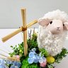 Arranjo De Páscoa Para Mesa Cristã Com Cordeiro 26x36x18cm - 5