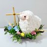 Arranjo De Páscoa Para Mesa Cristã Com Cordeiro 26x36x18cm - 3